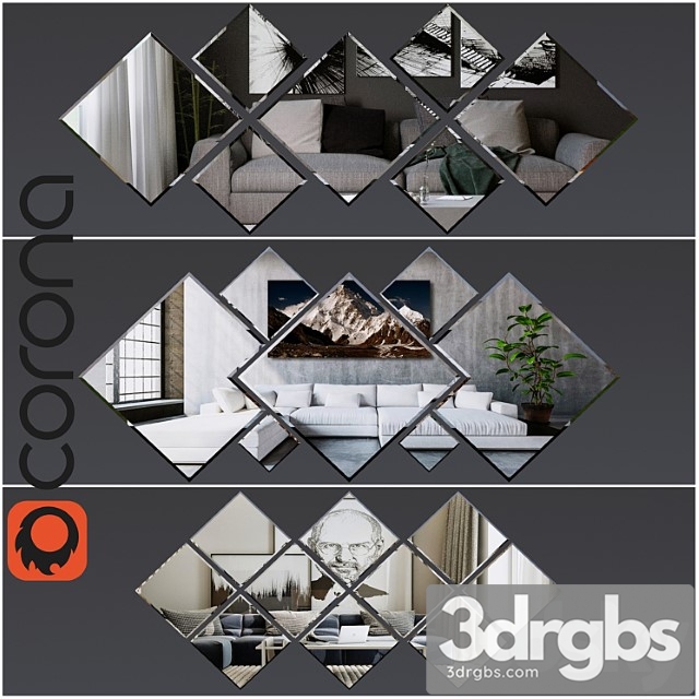 Decorative mirror 3dsmax Download - thumbnail 1