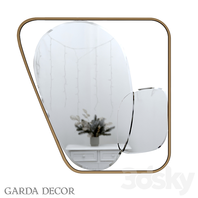 Decorative Mirror in Metal Frame KFE1210 Garda Decor 3DSMax File - thumbnail 1