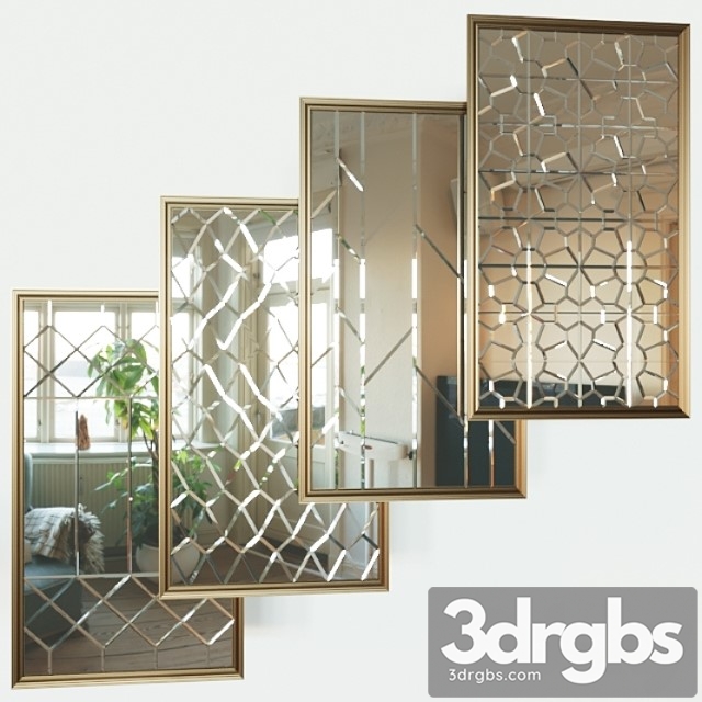 Decorative mirror tiles 3dsmax Download - thumbnail 1