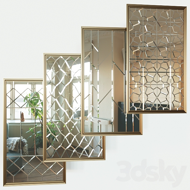 decorative mirror tiles 3DSMax File - thumbnail 1