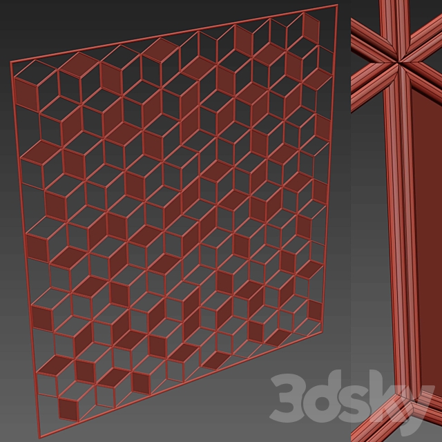 Decorative partition 15 3DS Max Model - thumbnail 3