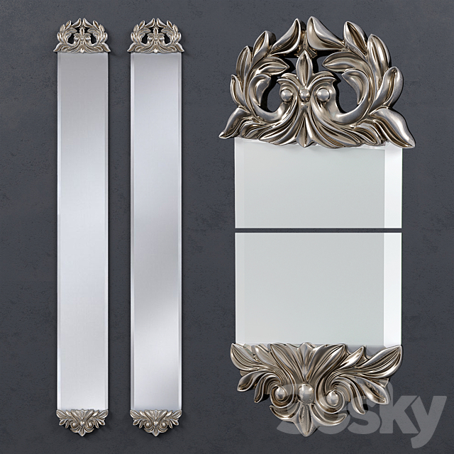 Deknudt Slim Classic Wall Mirror 3DSMax File - thumbnail 1