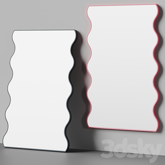 Dot Wavey Mirror by West Mirrors 3DS Max Model - thumbnail 2