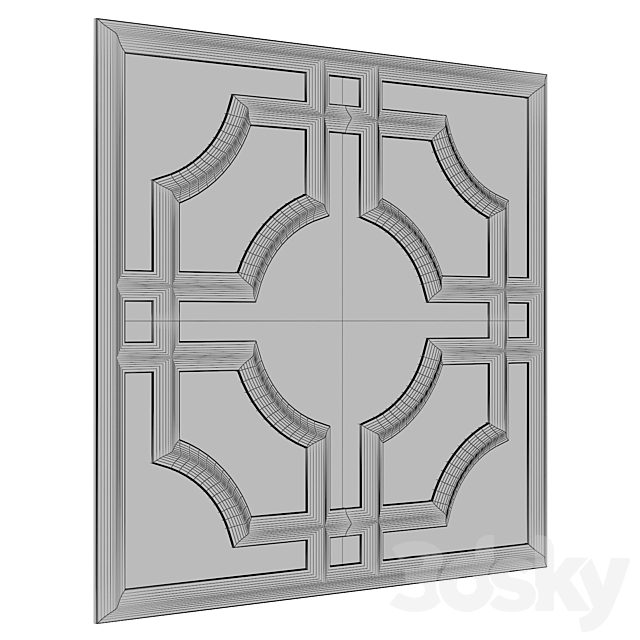 Elmwood Accent Mirror 3DSMax File - thumbnail 3