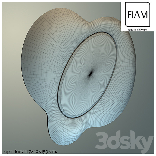 FIAM Mirror – Lucy design Massimiliano e Doriana Fuksas 3DS Max Model - thumbnail 2