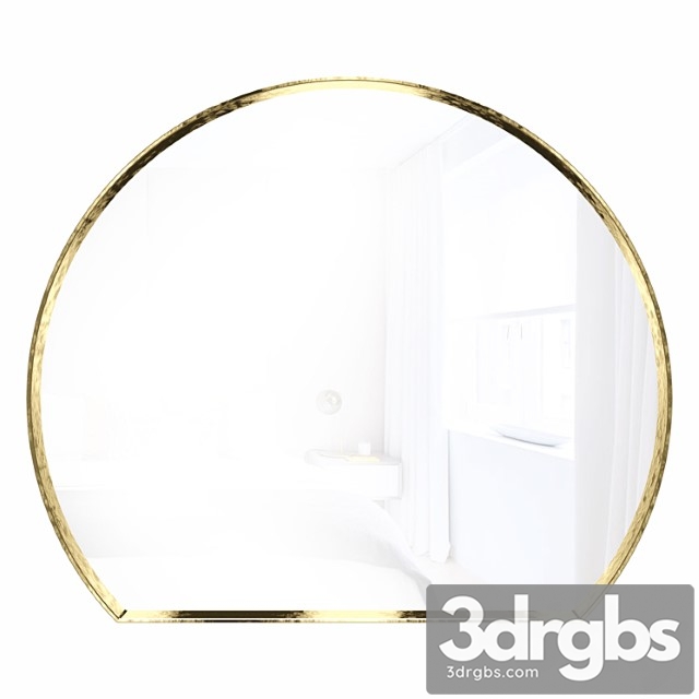 Geometric mirror of irregular shape in della brass frame - thumbnail 1