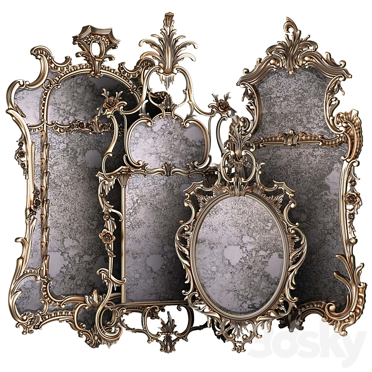 george 2 mirror set 3DS Max Model - thumbnail 1