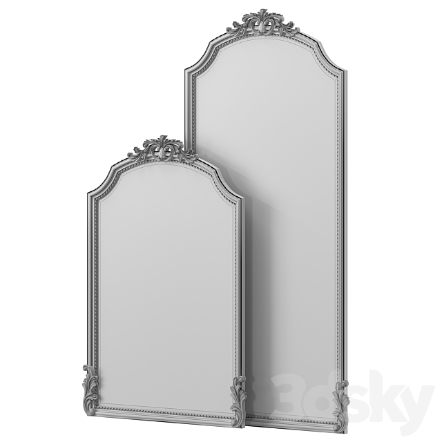 Graciella Old World Wall Mirror 3DS Max Model - thumbnail 5