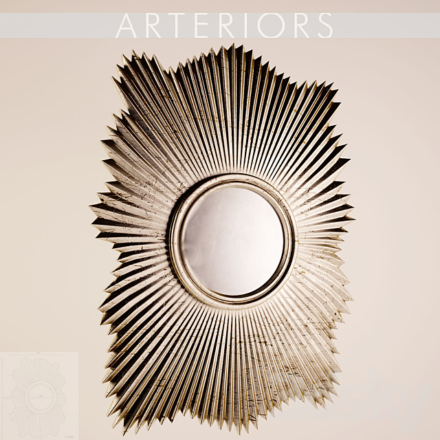 Greer Small Mirror_ARTERIORS 3ds Max - thumbnail 1