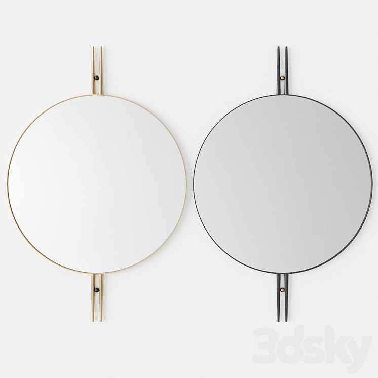 GUBI IOI Wall Mirror Ø80 by Gam Fratesi 3DS Max - thumbnail 1