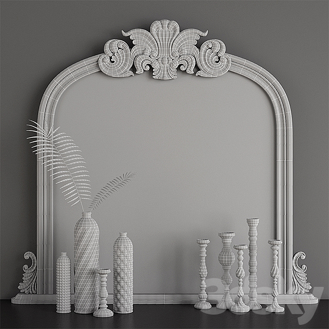 Haversham Overmantel Mirror 3DSMax File - thumbnail 3