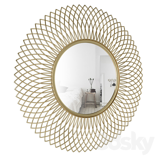 Henninger Metal Glam Accent Mirror 3DSMax File - thumbnail 2