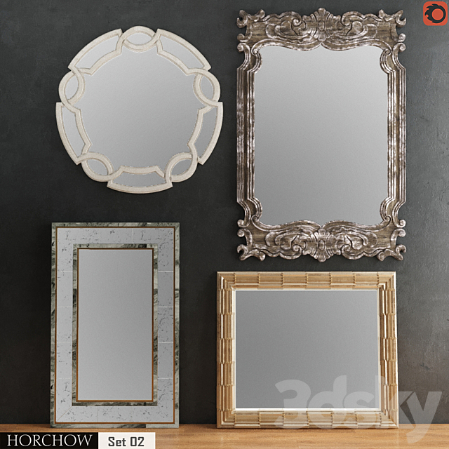 HORCHOW Mirrors Set 02 3DSMax File - thumbnail 1