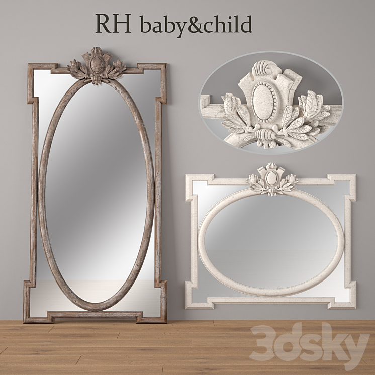 JULIETTE MIRRORS Restoration Hardware 3DS Max - thumbnail 1