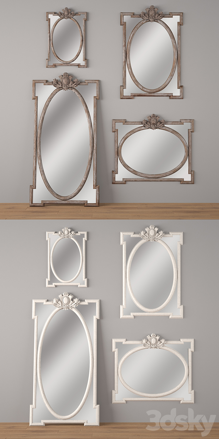 JULIETTE MIRRORS Restoration Hardware 3DS Max - thumbnail 2