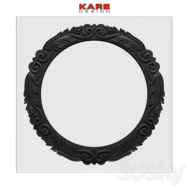 Kare Mirror Firenze 120x120cm 3DSMax File - thumbnail 1