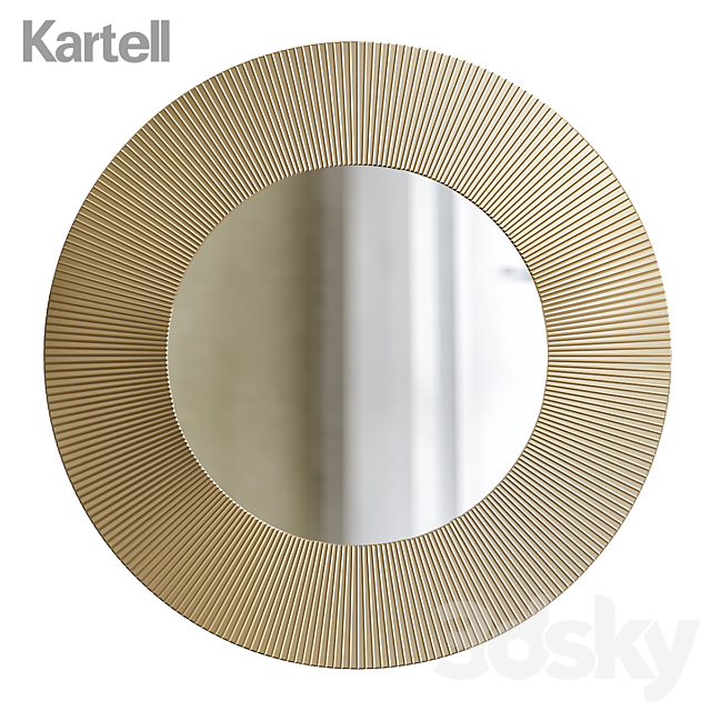 Kartell framed mirror 3DS Max Model - thumbnail 2