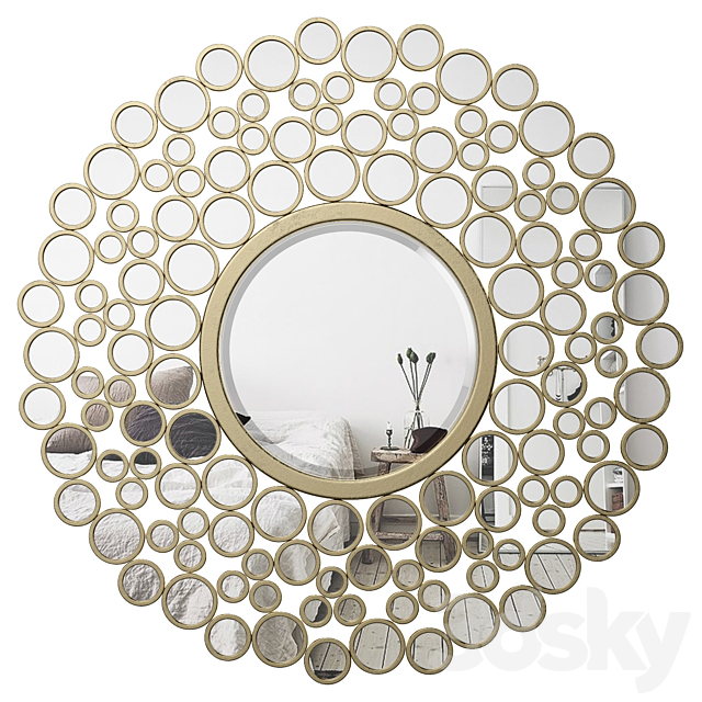 Kentwood Round Wall Mirror VKGL1574 3DS Max Model - thumbnail 2