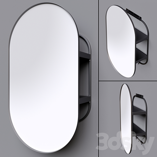 LINDBYN Mirror with storage compartment 3DS Max Model - thumbnail 2