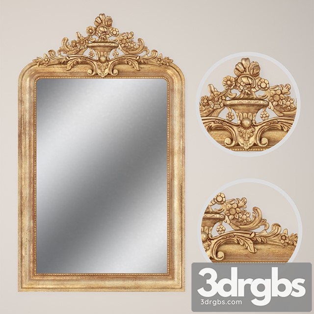 Louis philippe gilt mirror restoration hardware 3dsmax Download - thumbnail 1