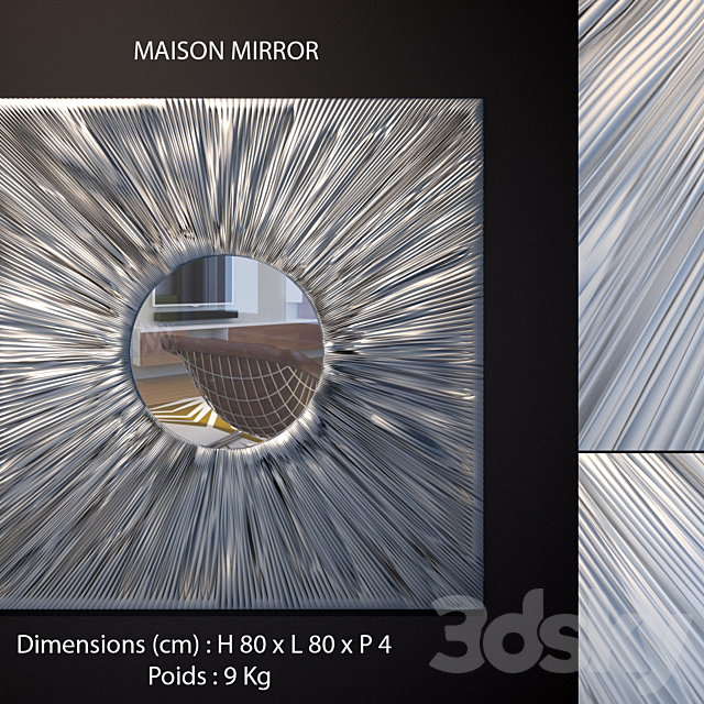 MAISONS Miroir Vortex 3ds Max - thumbnail 1