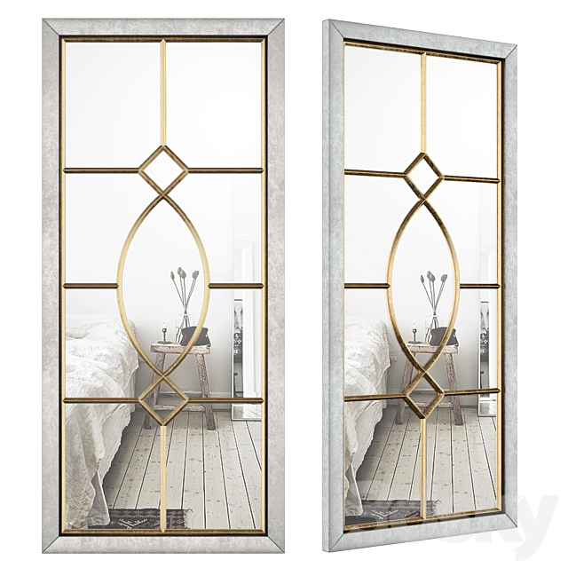 Mercersburg Window Wall Accent Mirror 3DSMax File - thumbnail 1