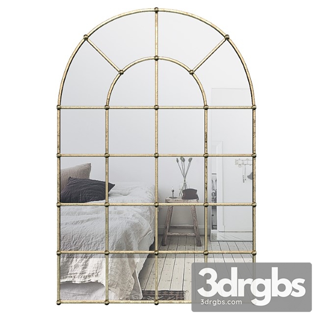 Metal arch window wall mirror oawy8570 3dsmax Download - thumbnail 1