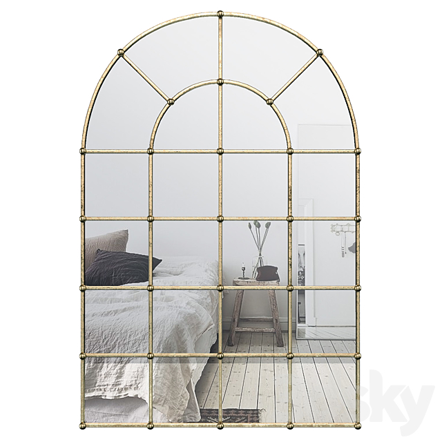 Metal Arch Window Wall Mirror OAWY8570 3DSMax File - thumbnail 1