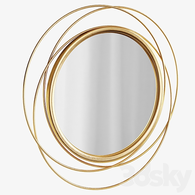 Mirror Ansley Glam Distressed Accent Mirror by Mercury Row 3DS Max Model - thumbnail 2