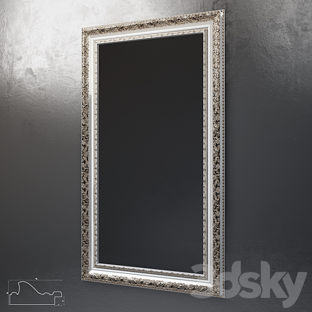 Mirror (baguette art.BR 1034) 3DS Max Model - thumbnail 1