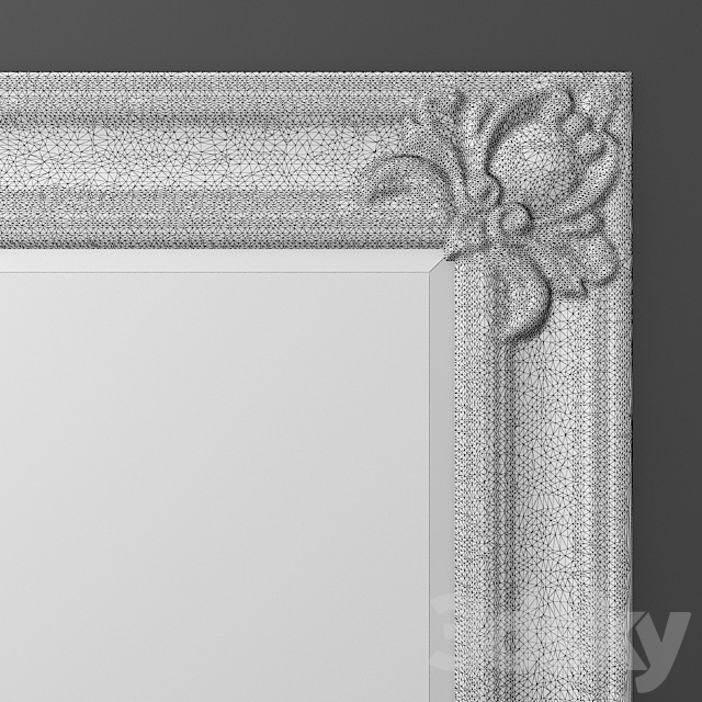 Mirror. baroque. gold. frame. wall decor. luxury. carving. frame 3DSMax File - thumbnail 3