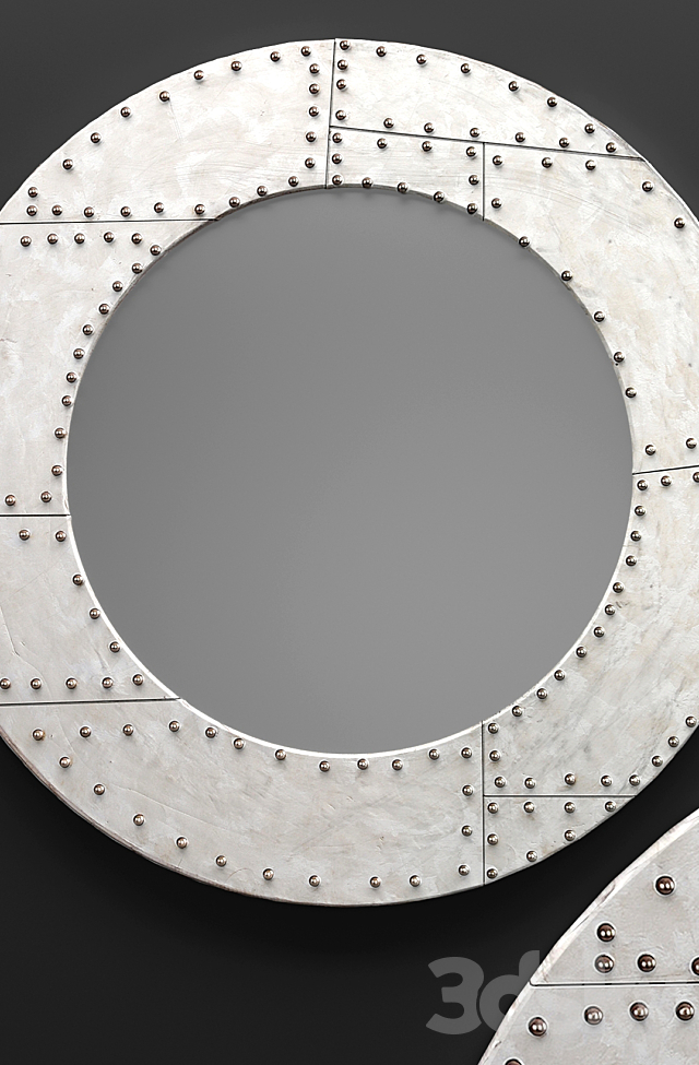 Mirror Basalla. air. aluminum. metal. decorative. round 3DSMax File - thumbnail 2