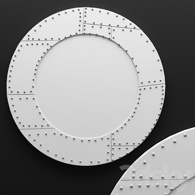 Mirror Basalla. air. aluminum. metal. decorative. round 3DSMax File - thumbnail 3