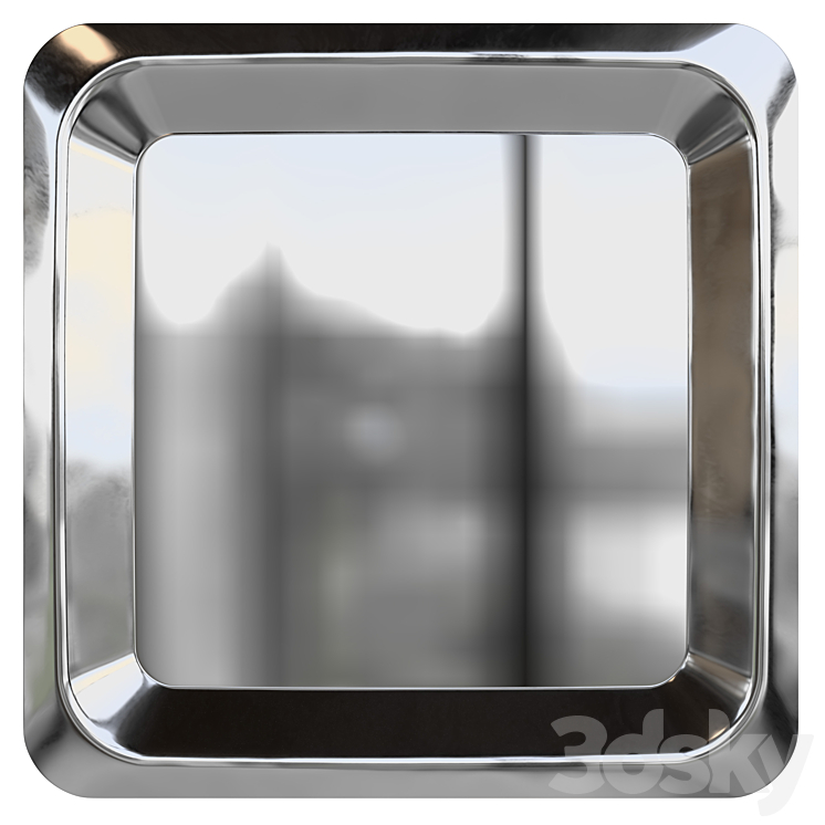 Mirror CATTELAN ITALIA GLENN 120×120 3DS Max Model - thumbnail 1