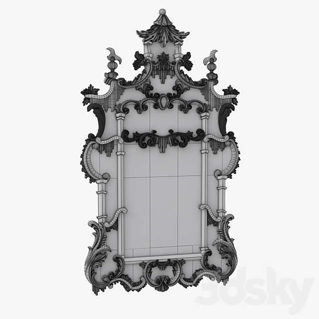 Mirror Chinoiserie 3DSMax File - thumbnail 3