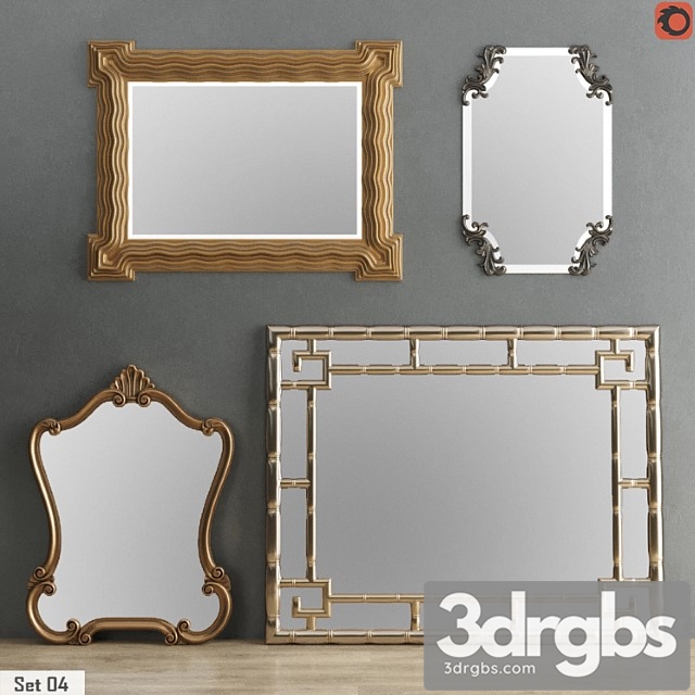 Mirror collection set 04 3dsmax Download - thumbnail 1