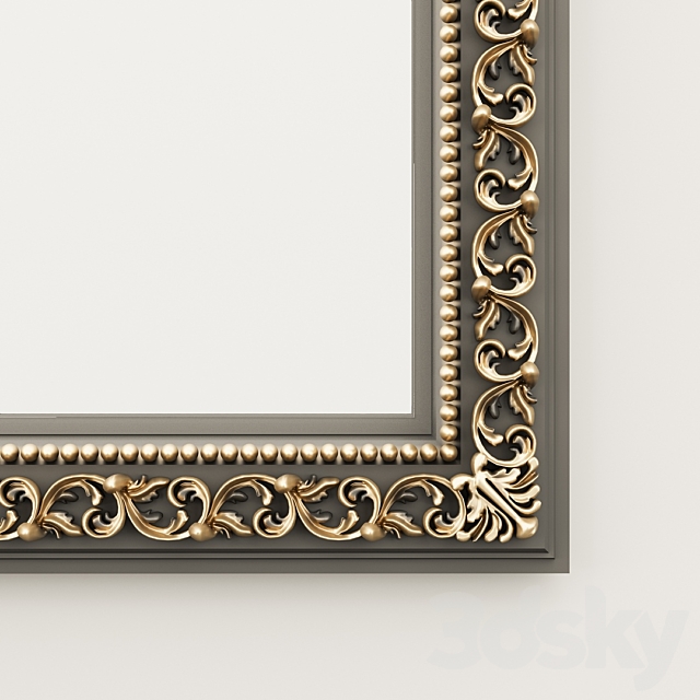 Mirror in a classic baguette 3DSMax File - thumbnail 2