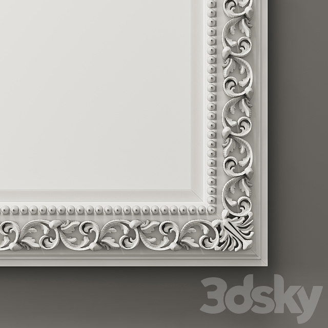 Mirror in a classic baguette 3DSMax File - thumbnail 3