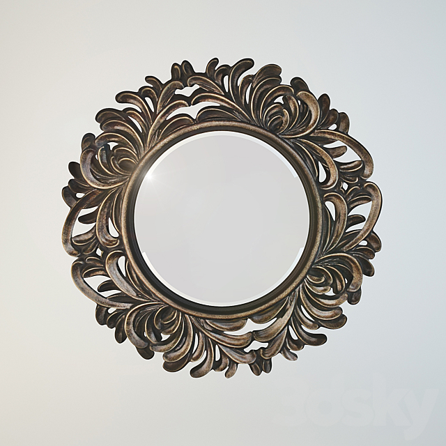 Mirror in carved frame 3DS Max Model - thumbnail 1