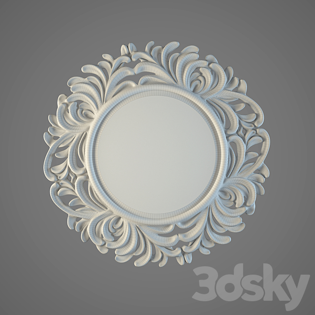 Mirror in carved frame 3DS Max Model - thumbnail 2