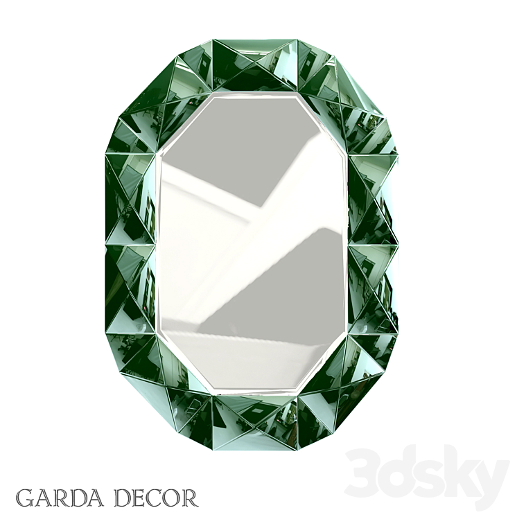 Mirror in Green Mirror KFG079 Garda Decor 3DS Max - thumbnail 1