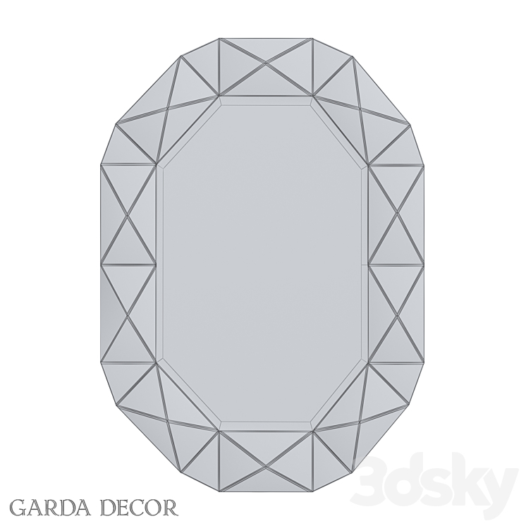 Mirror in Green Mirror KFG079 Garda Decor 3DS Max - thumbnail 2