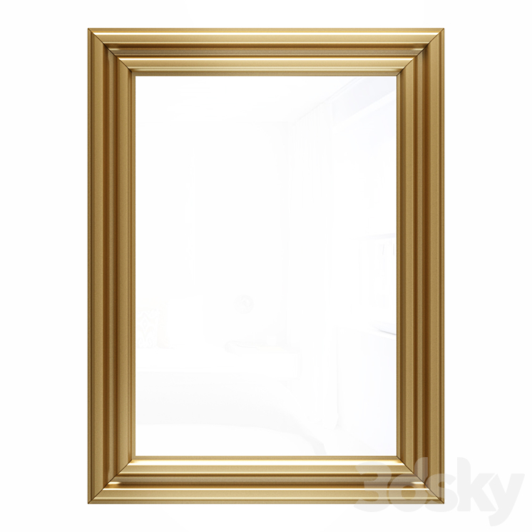 Mirror in metal frame GZ-M1103 3DS Max Model - thumbnail 1