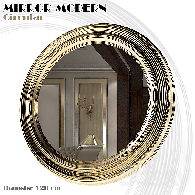 Mirror-Modern-Circular 3ds Max - thumbnail 1