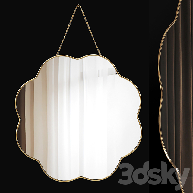 Mirror on a chain Uyova. 3DS Max Model - thumbnail 3