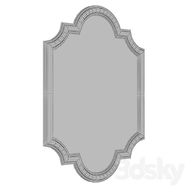 Mirror Oxford figured black 3DSMax File - thumbnail 3