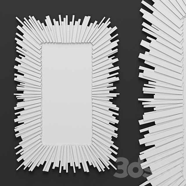 Mirror Pier 1 Imports Canyon. mirror. wall decor. plank panels. wooden decor. boards. wooden wall. panel. slats. natural decor. eco design 3DSMax File - thumbnail 3