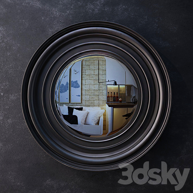 Mirror Round Sutton Convex Mirror 3DSMax File - thumbnail 2