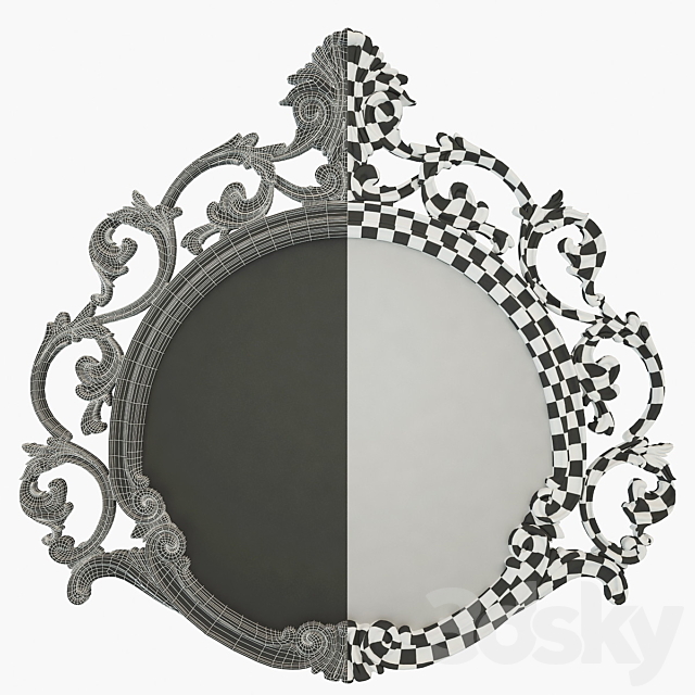 Mirror Treci Cecchini Victoria Stucco 3DS Max Model - thumbnail 2