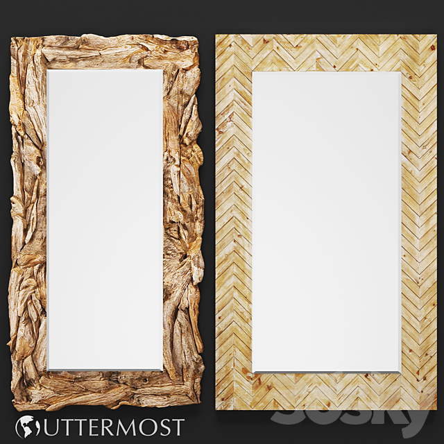 Mirror Uttermost Teak Root Natural. Demetria 3DSMax File - thumbnail 1